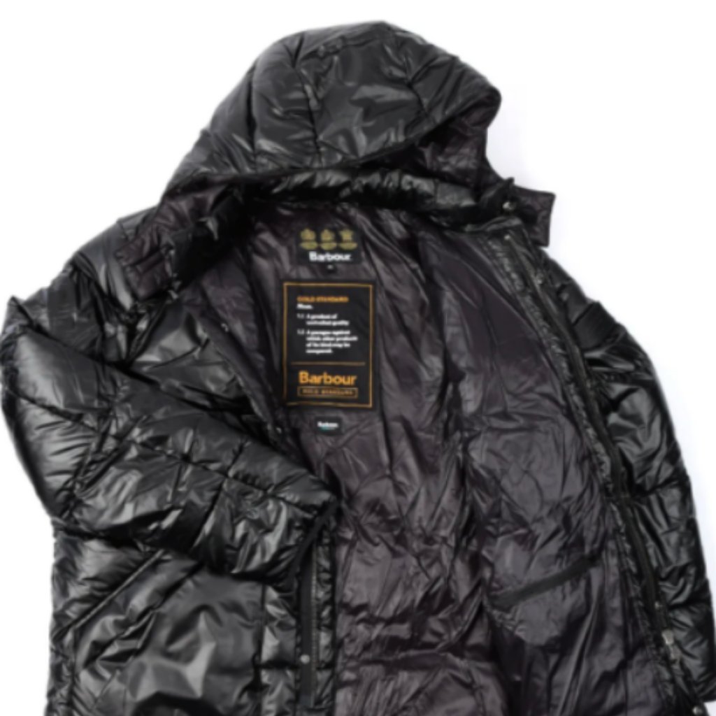Barbour Gold Standard Hooke Hooded Quilted Puffer Coat Msrp$470 Rare Find Sz Xl